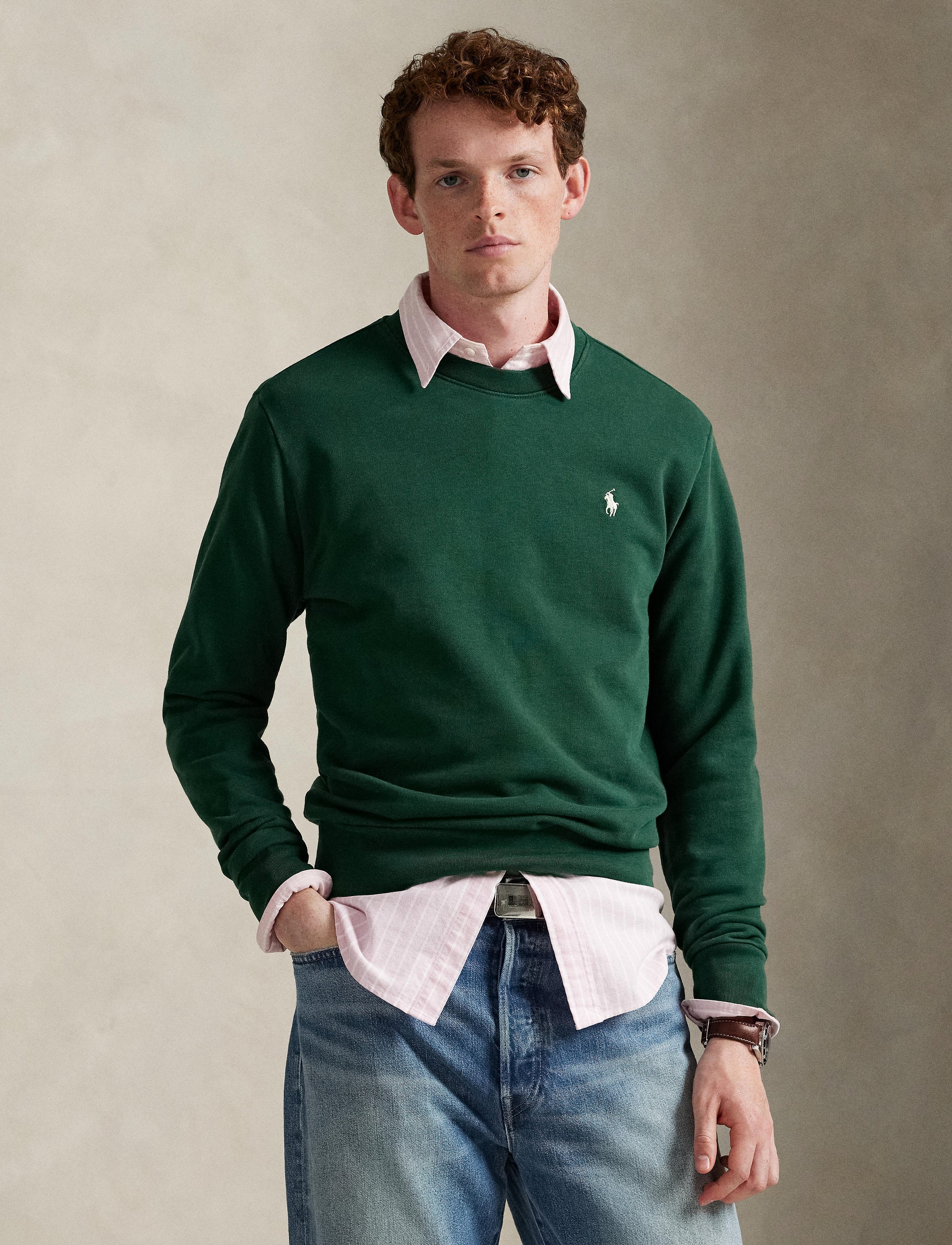 Sweat en molleton bouclé - Vintage Pine