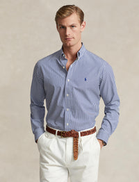 Chemise à manches longues - Navy & White