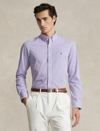 Chemise rayée Slim Fit popeline stretch - Lavender & White