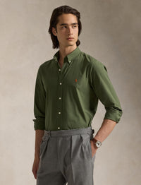 Slim Fit Shirt in stretch poplin - Supply Olive