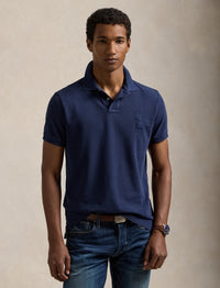 Polo Big Pony en piqué coupe ajustée - Cruise Navy