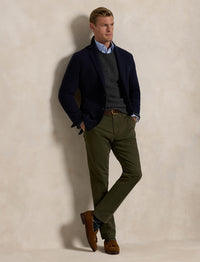 Pantalon Slim Jarrett satinette stretch - Estate Olive