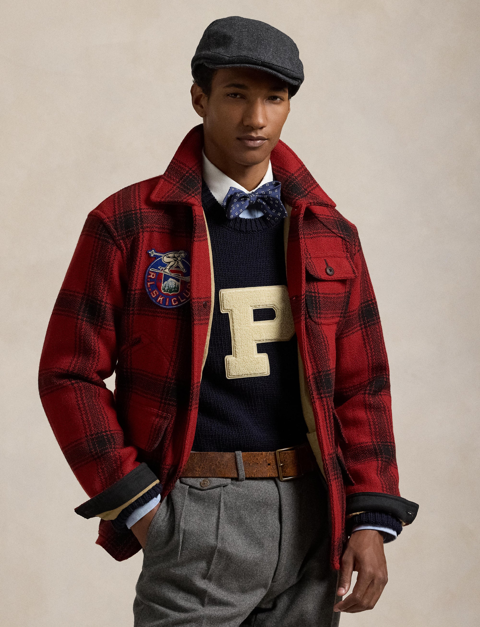 Veste utilitaire en laine écossaise  - Red Black Buffalo Plaid