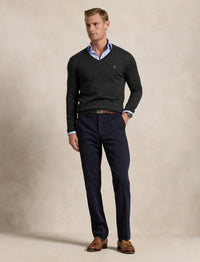 Pantalon performance en sergé stretch - Navy Pinstripe