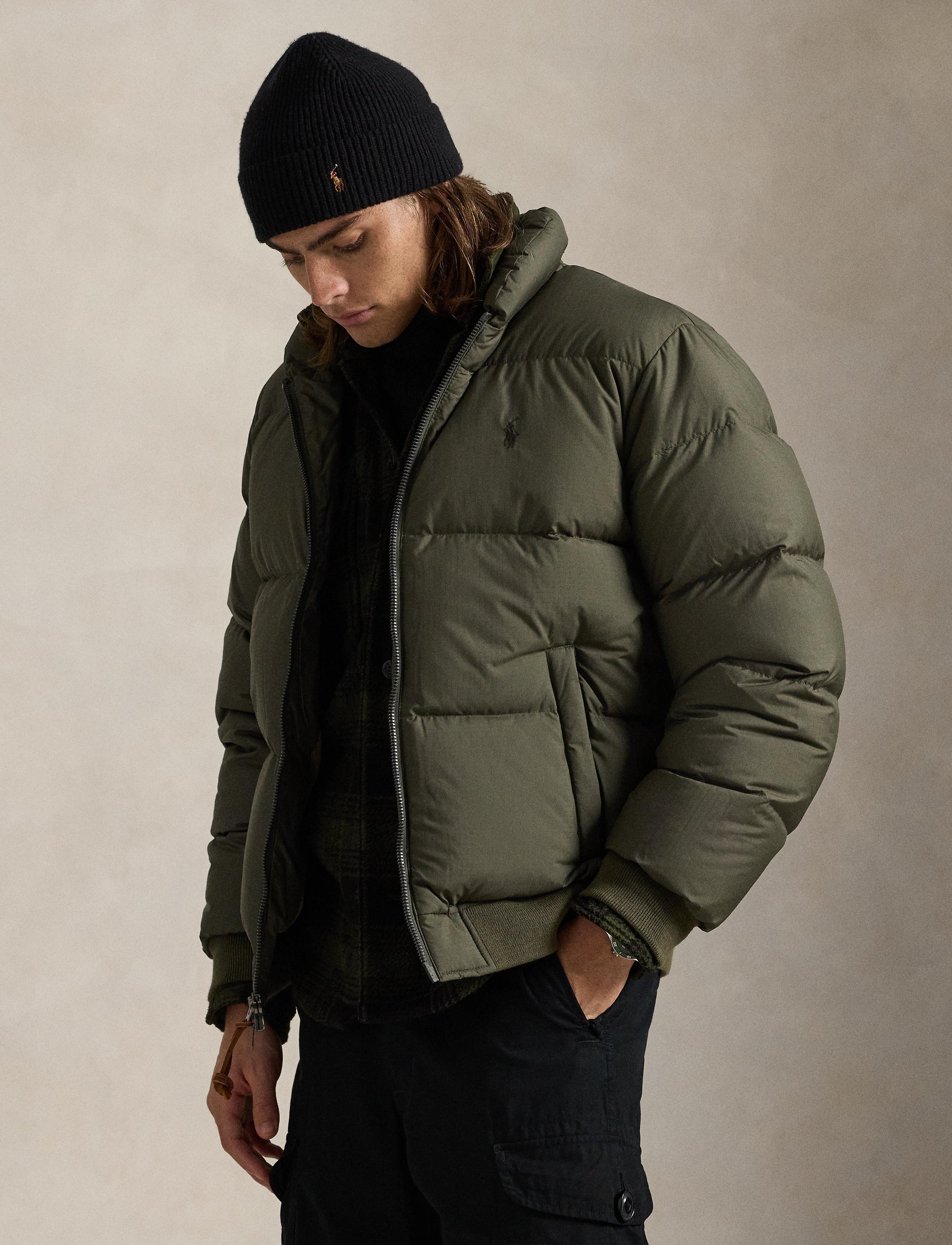 Wyoming ripstop down jacket - Ranger Green