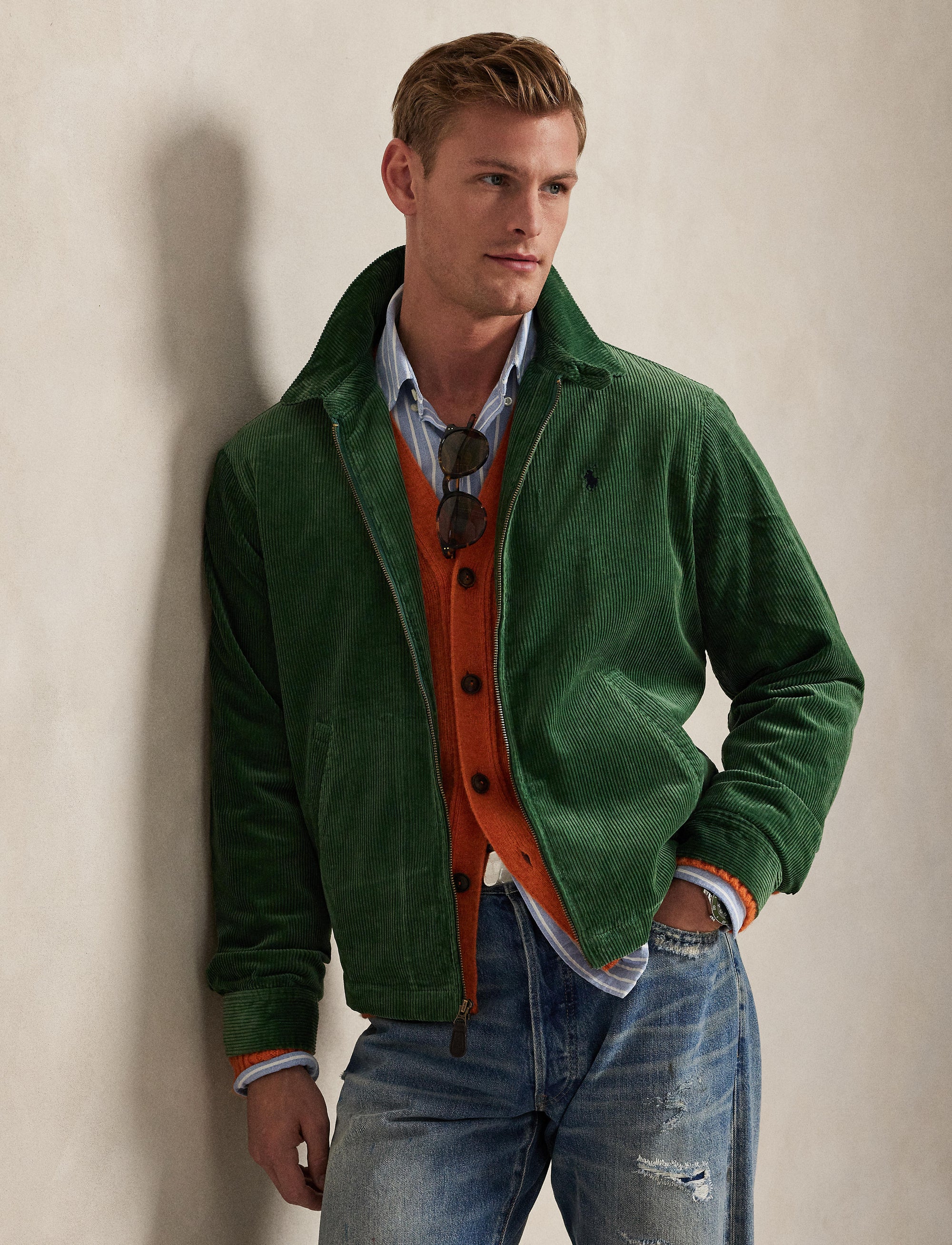 Wynton corduroy jacket - Meadow Green
