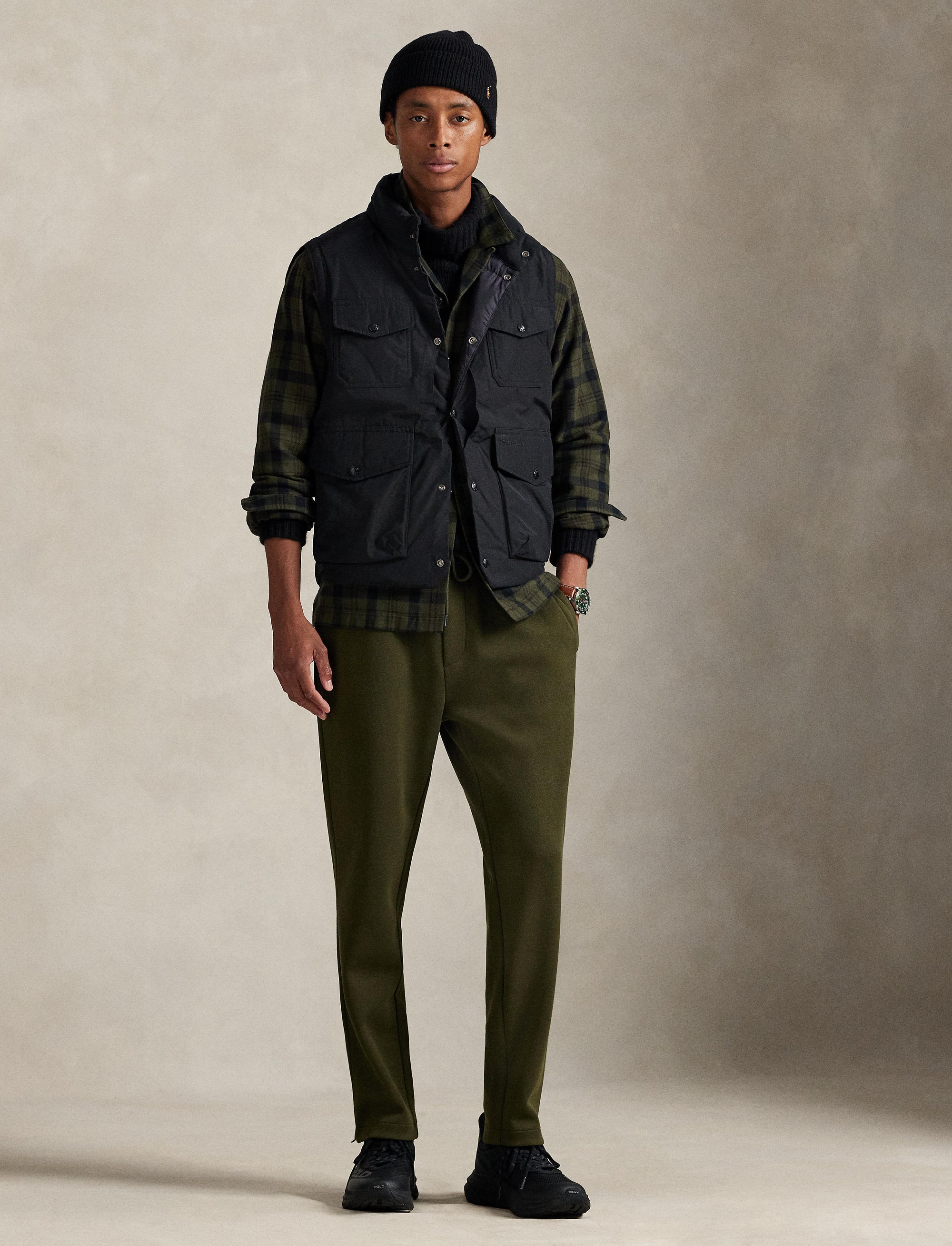 Pantalon d'athlétisme maille double - Company Olive