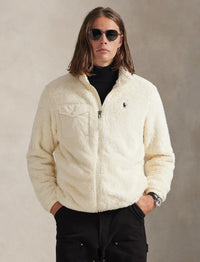 Veste à fermeture zippée - Crème