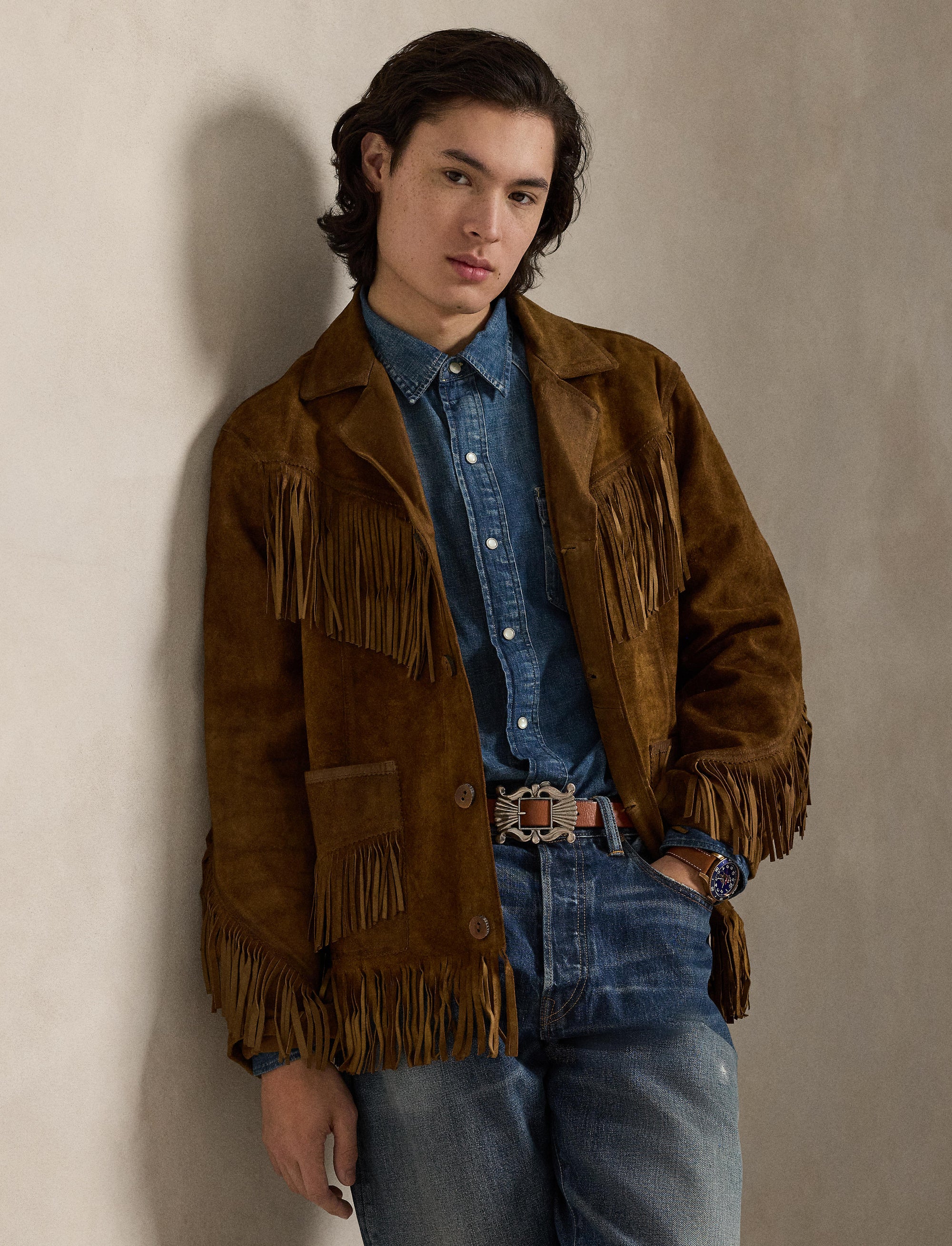 Veste à franges en daim - Hunter Brown