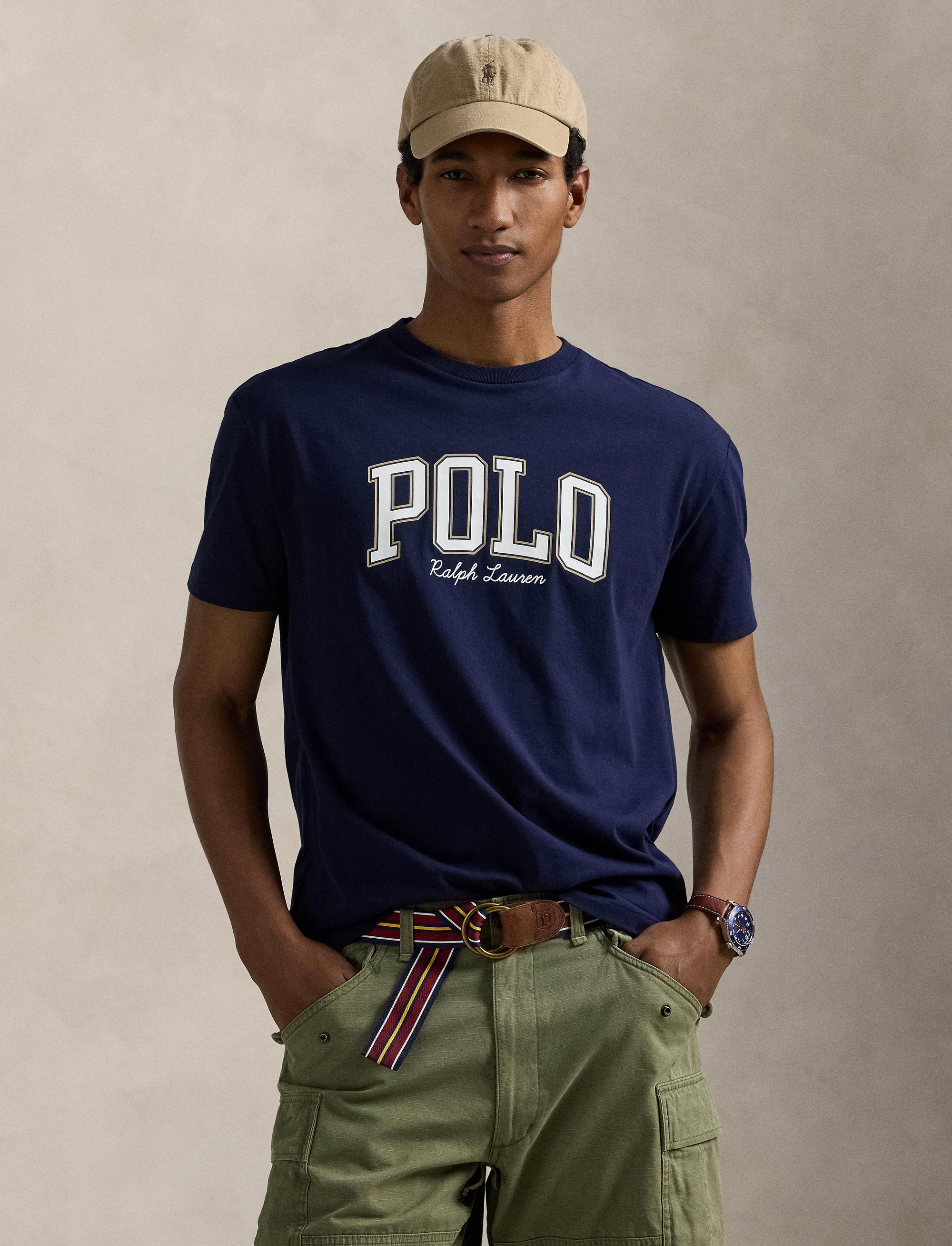 T-shirt à logo Custom Slim Fit - Cruise Navy