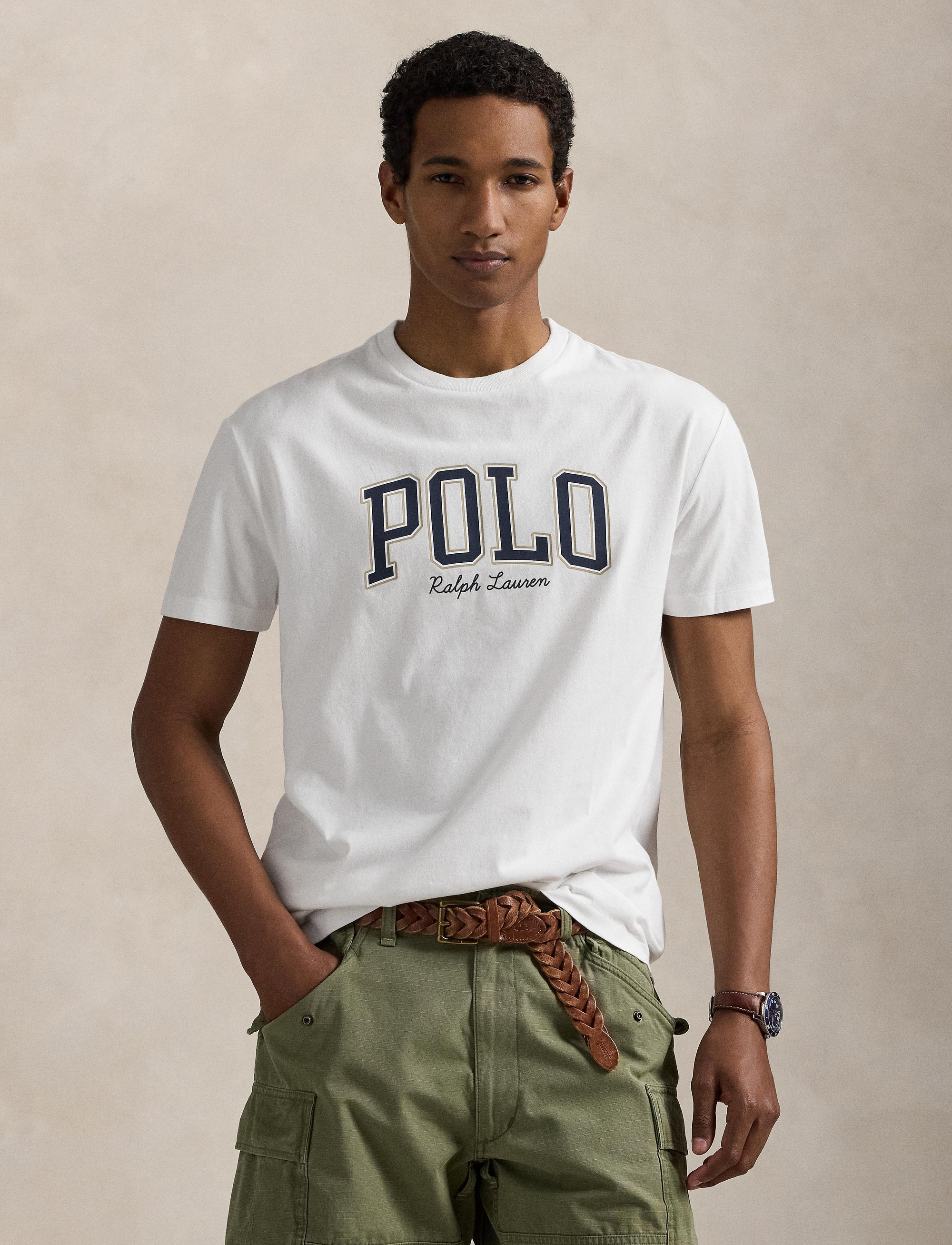 T-shirt à logo Custom Slim Fit - White