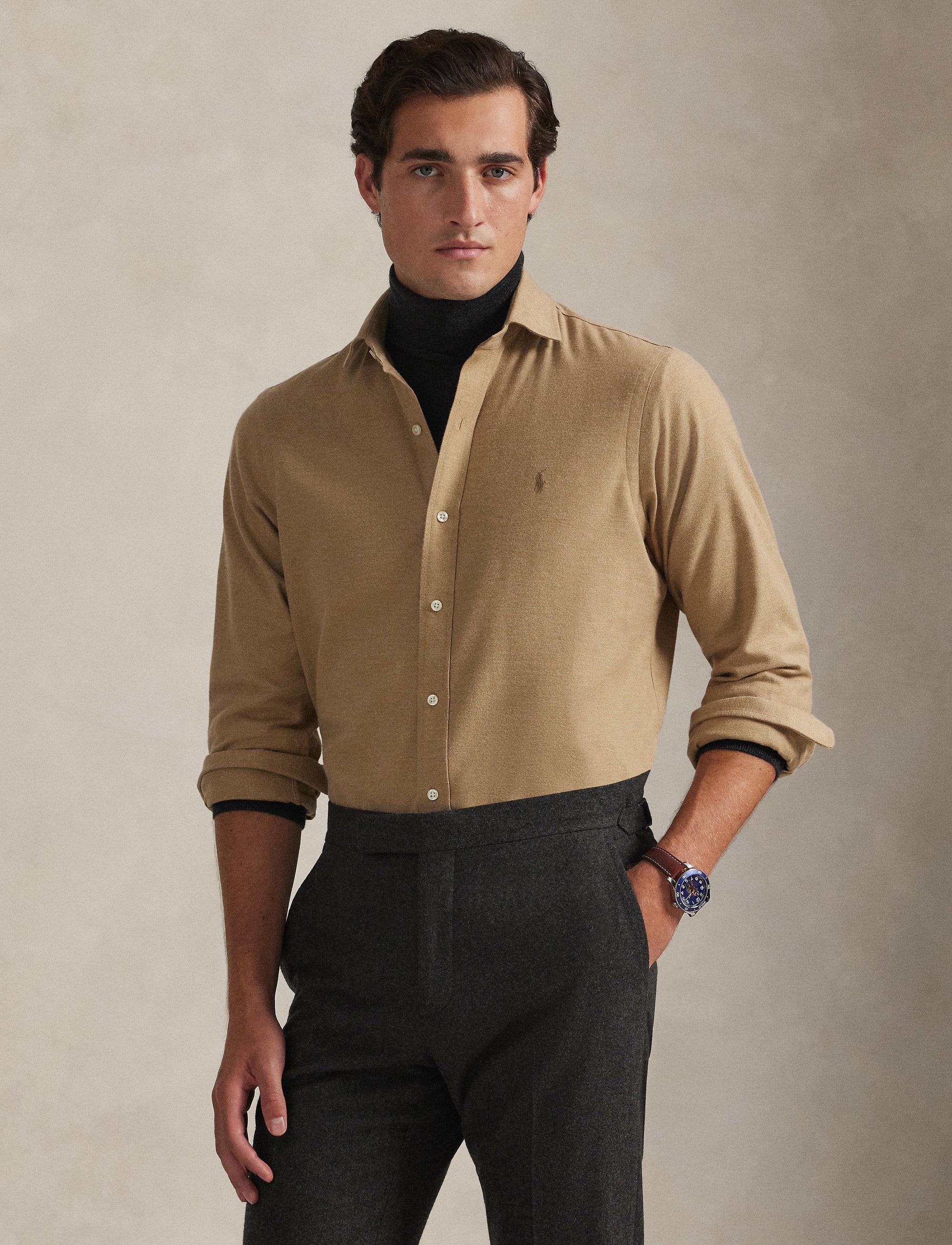 Chemise performance Custom Fit sergé - Grey Cloud Heather