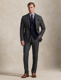 Costume peau de requin Polo Tailored Fit en laine - Medium Grey & Multicolore