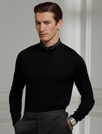 Pull col rond en cachemire - Classic Black
