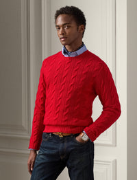 Pull en cachemire torsadé - Classic Red