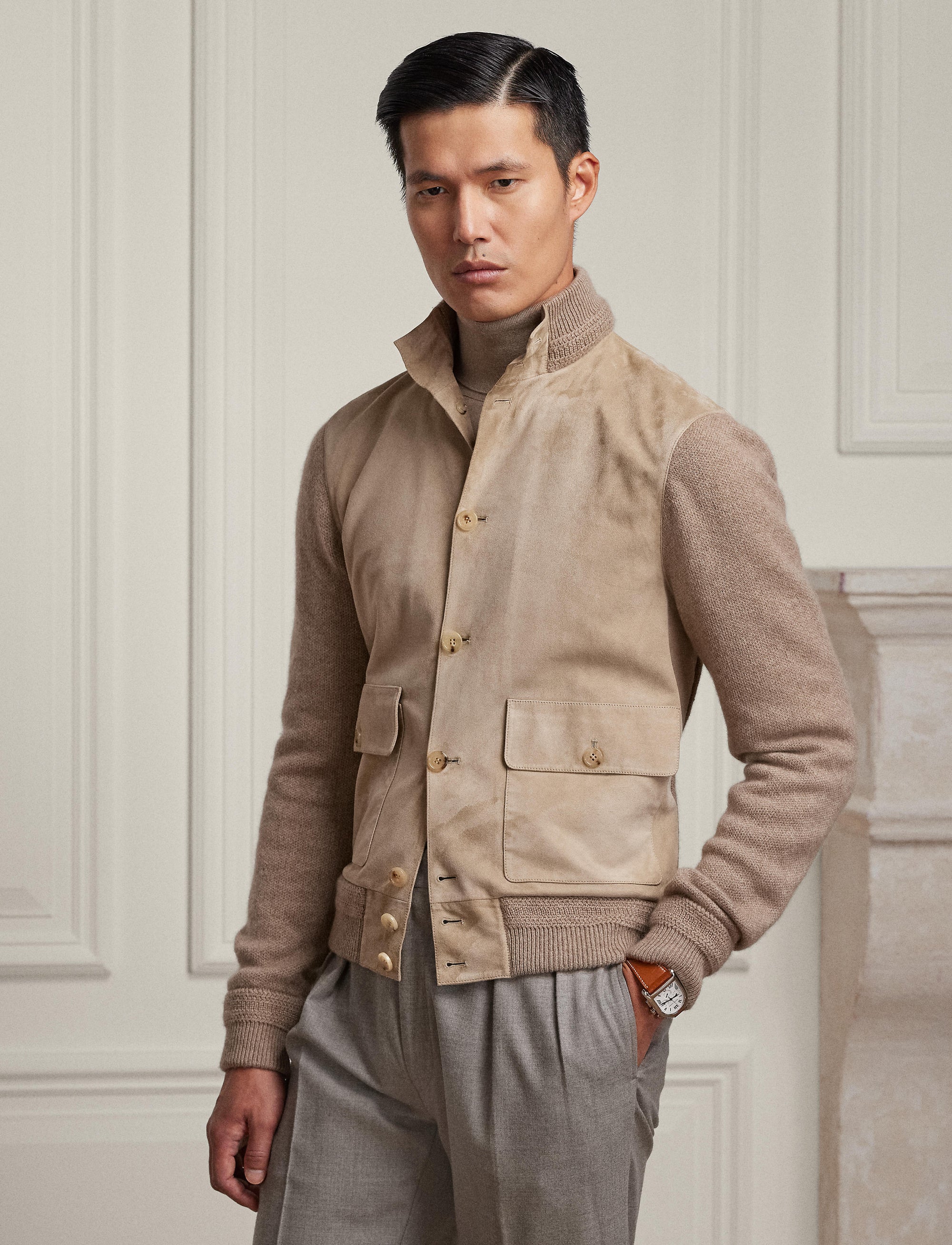 Veste en cachemire et daim - Truffle Melange W & Truffle Sde