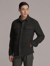 Surchemise en laine - Dark Grey Melange