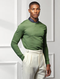 Pull col rond en soie - Sea Spray