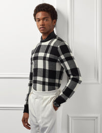 Pull en cachemire écossais - Classic Black With Lux Cream