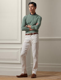Jean coupe slim en lin - Classic Cream