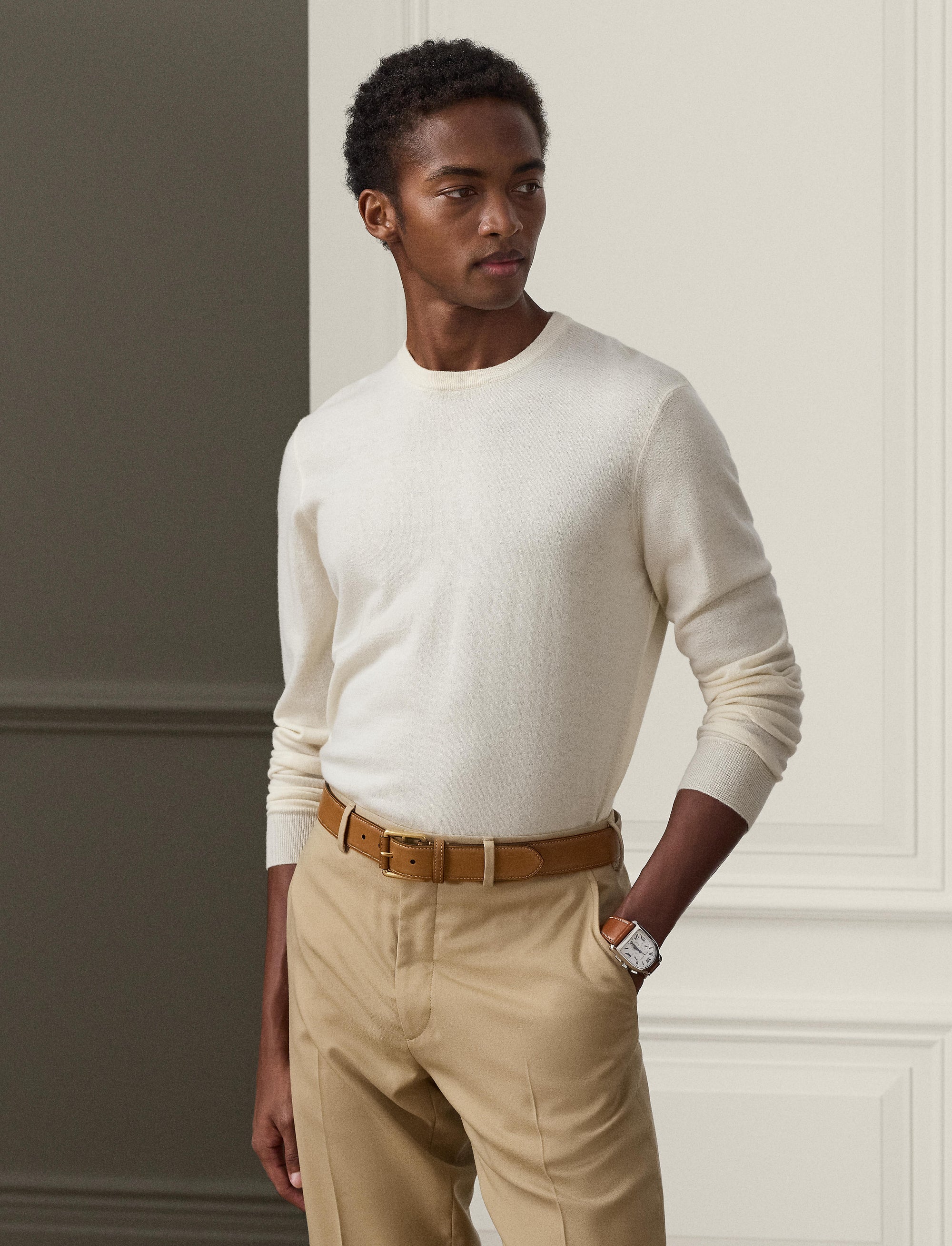 Pull col rond en cachemire - Classic Cream