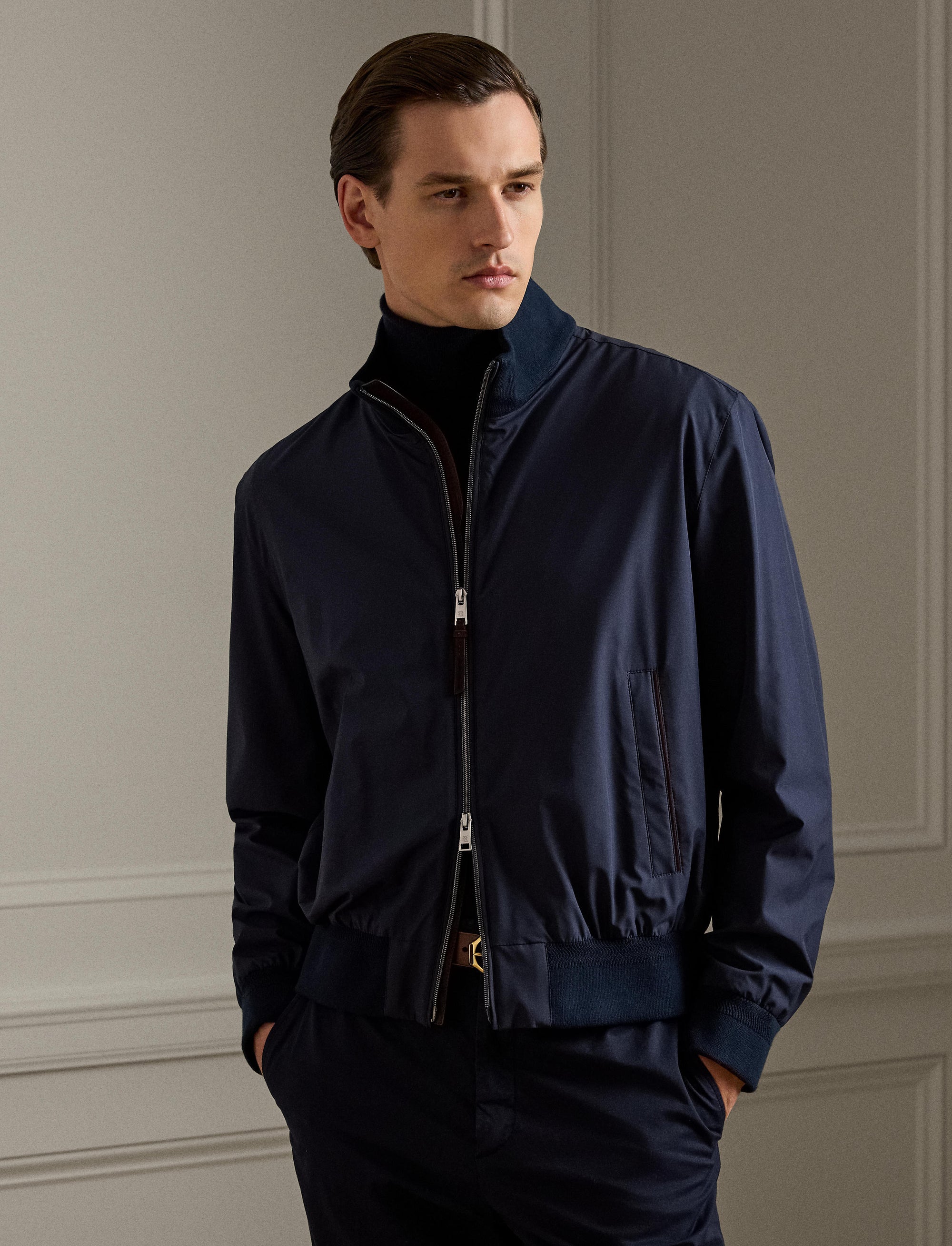 Walker silk performance windbreaker - Maritime Navy