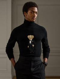 Pull col roulé Polo Bear en cachemire - Classic Black