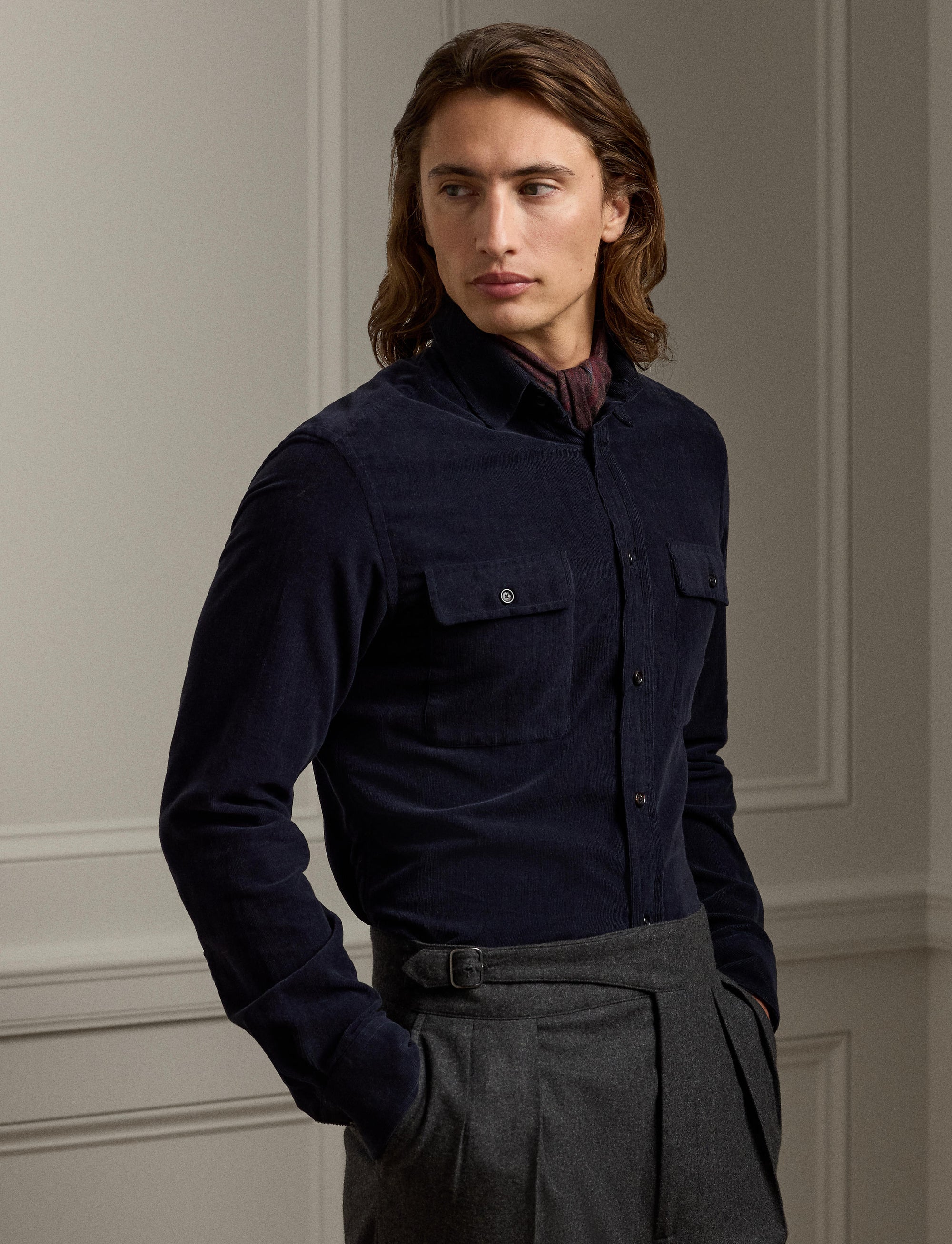 Chemise en velours côtelé - Navy