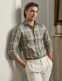 Chemise en sergé écossais - Multicolore