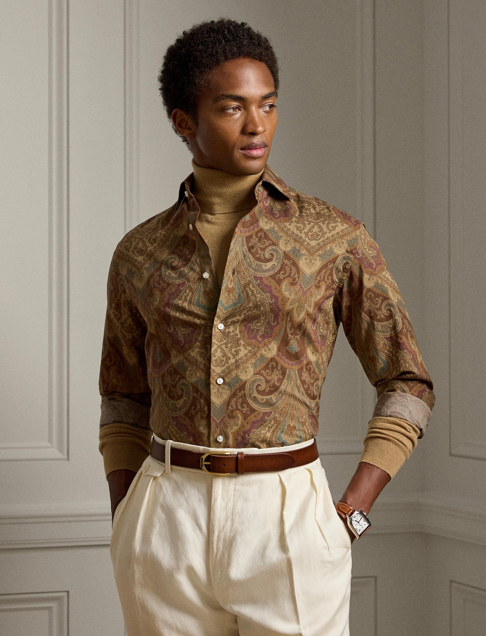 Linen pattern shirt - Multicolour