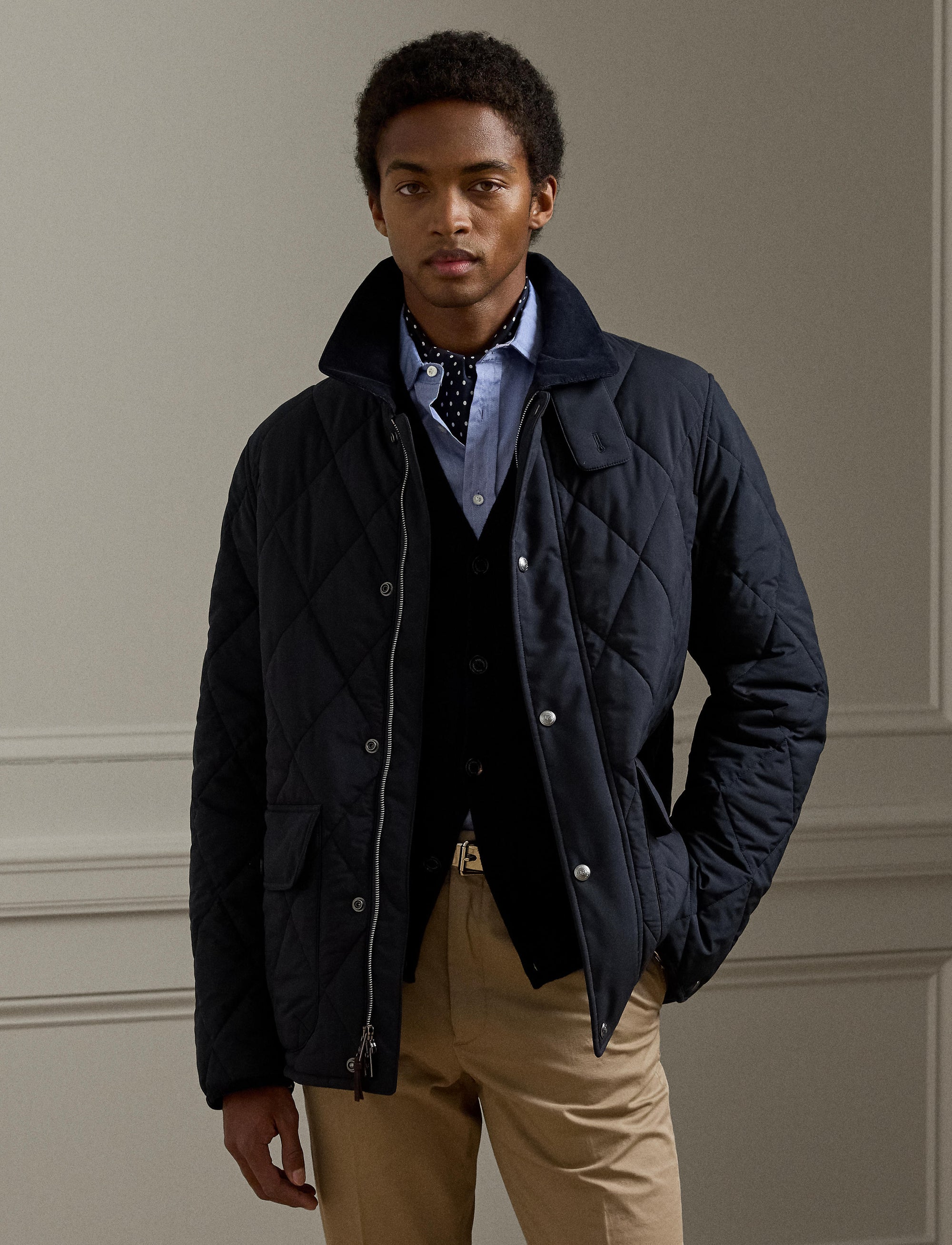 Carleton quilted down jacket - Classic Chairman Navy