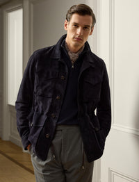 Veste de treillis Crawford en daim - Classic Chairman Navy