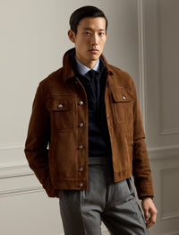 Veste Weaver en daim - Chestnut Brown