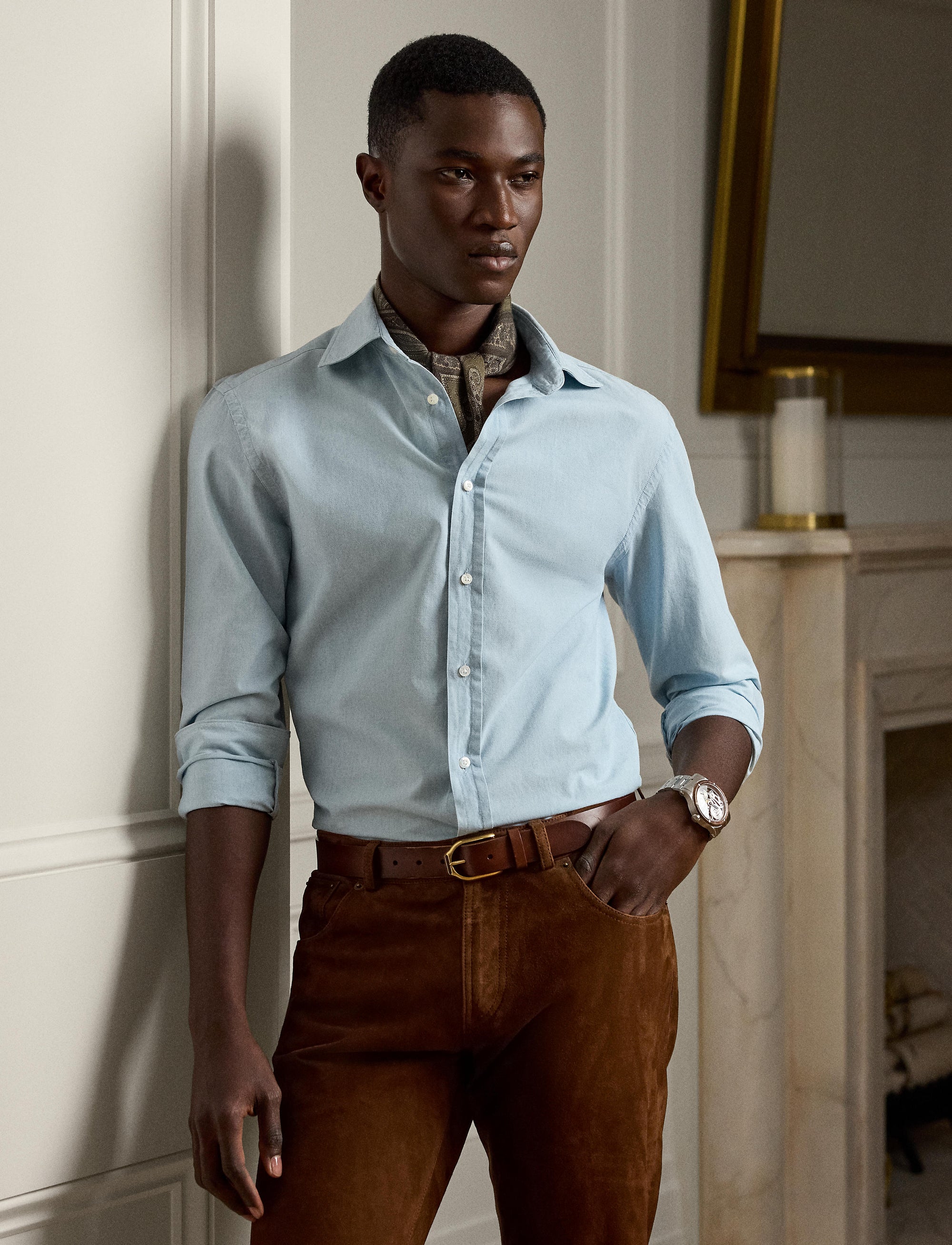Chemise délavée en chambray - Light Bermuda Wash