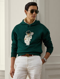 Sweat à capuche Polo Bear en molleton - Moss Agate