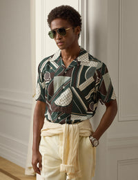 Chemise safari à motif tennistique - Multicolore