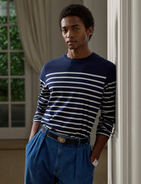 Striped long-sleeved T-shirt - Classic Chairman Navy & Dckwsh W