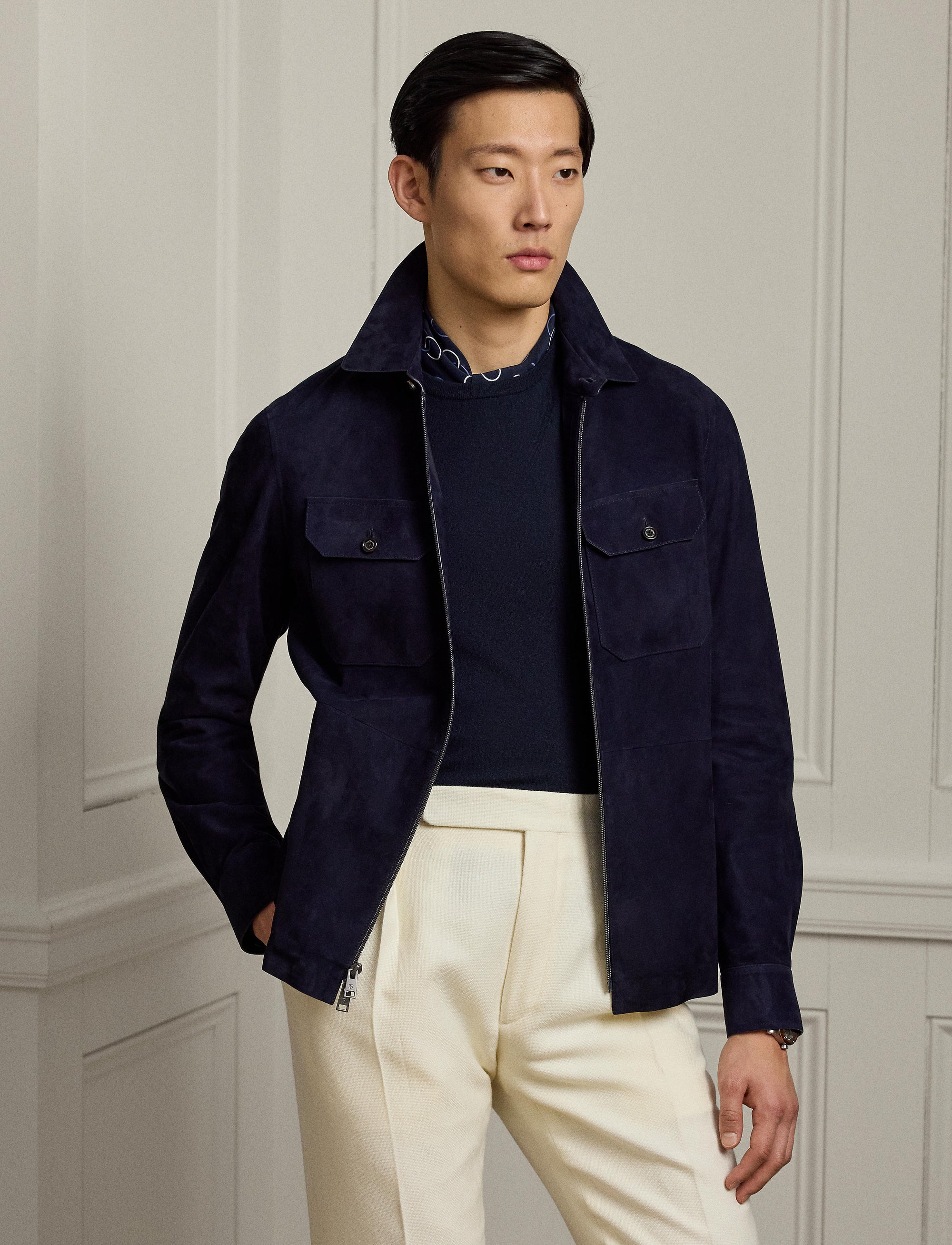 Surchemise en daim - Classic Chairman Navy