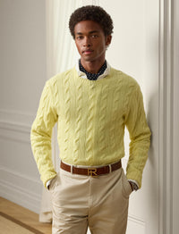 Pull en cachemire torsadé - Lemon Meringue