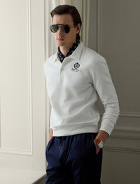 Polo avec écusson brodé en molleton - Classic White