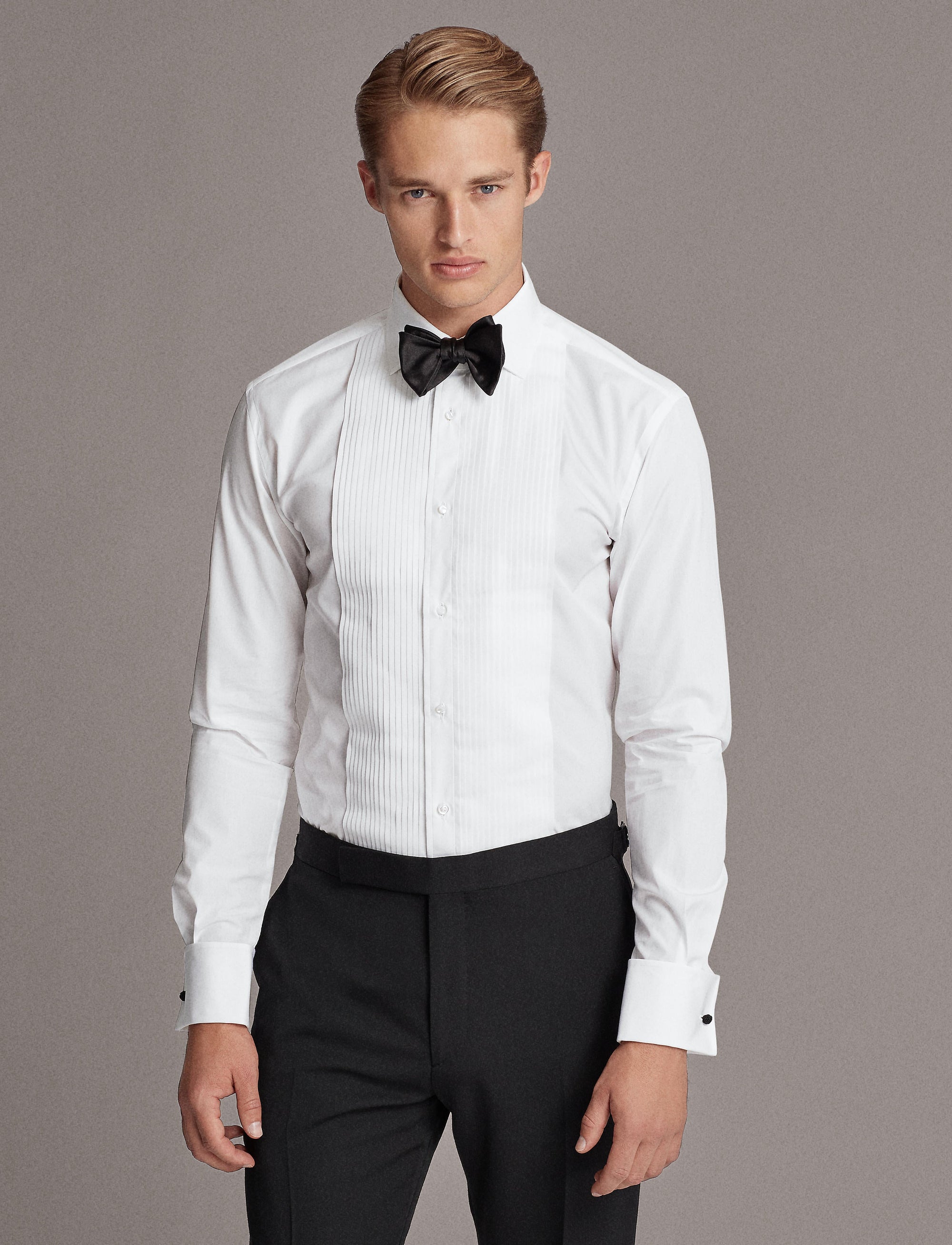 Chemise de smoking en popeline - White