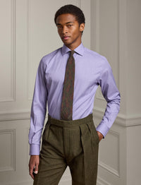 Chemise micro pied-de-poule sergé - Amethyst