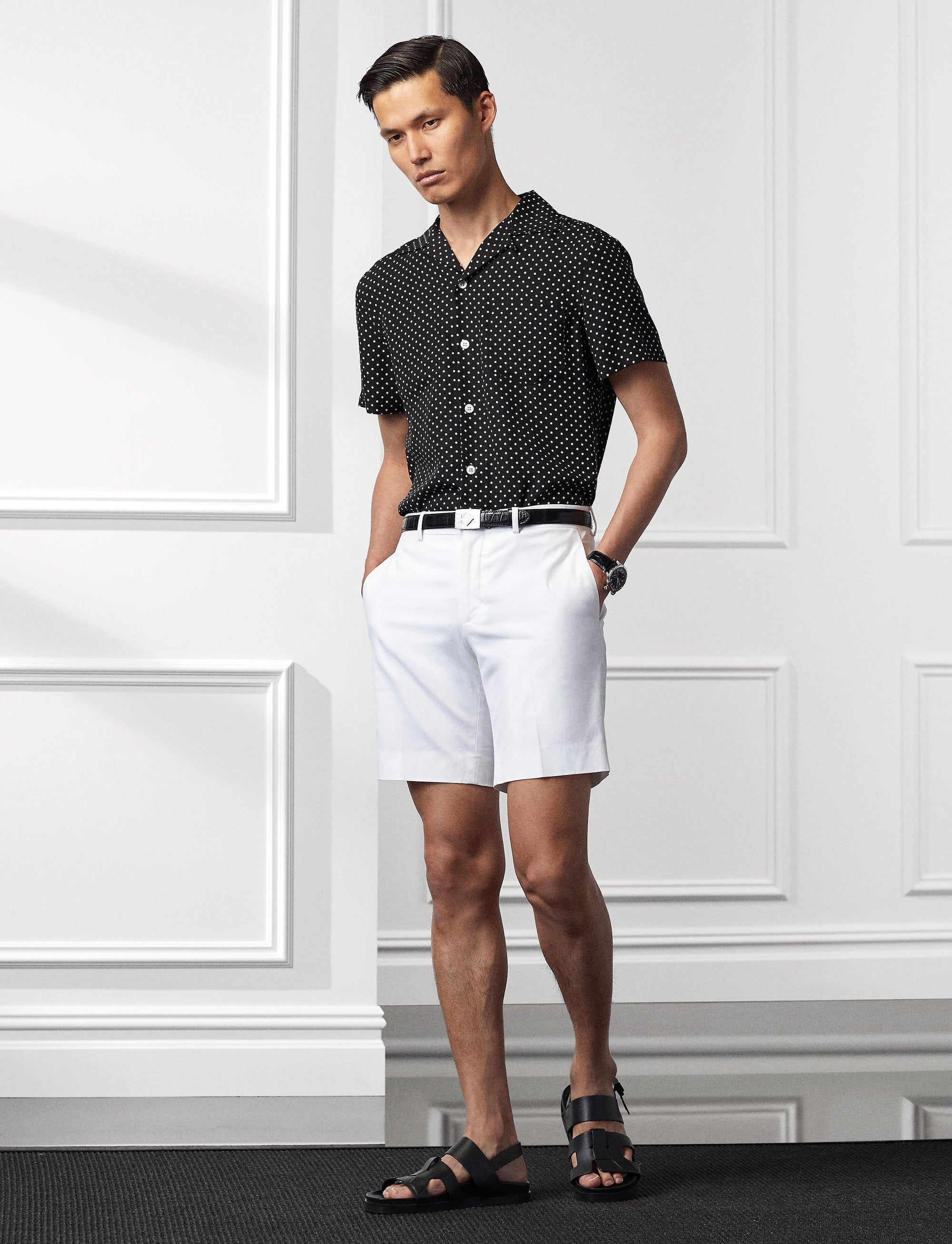 Short Straight Fit en chino stretch - Optic White