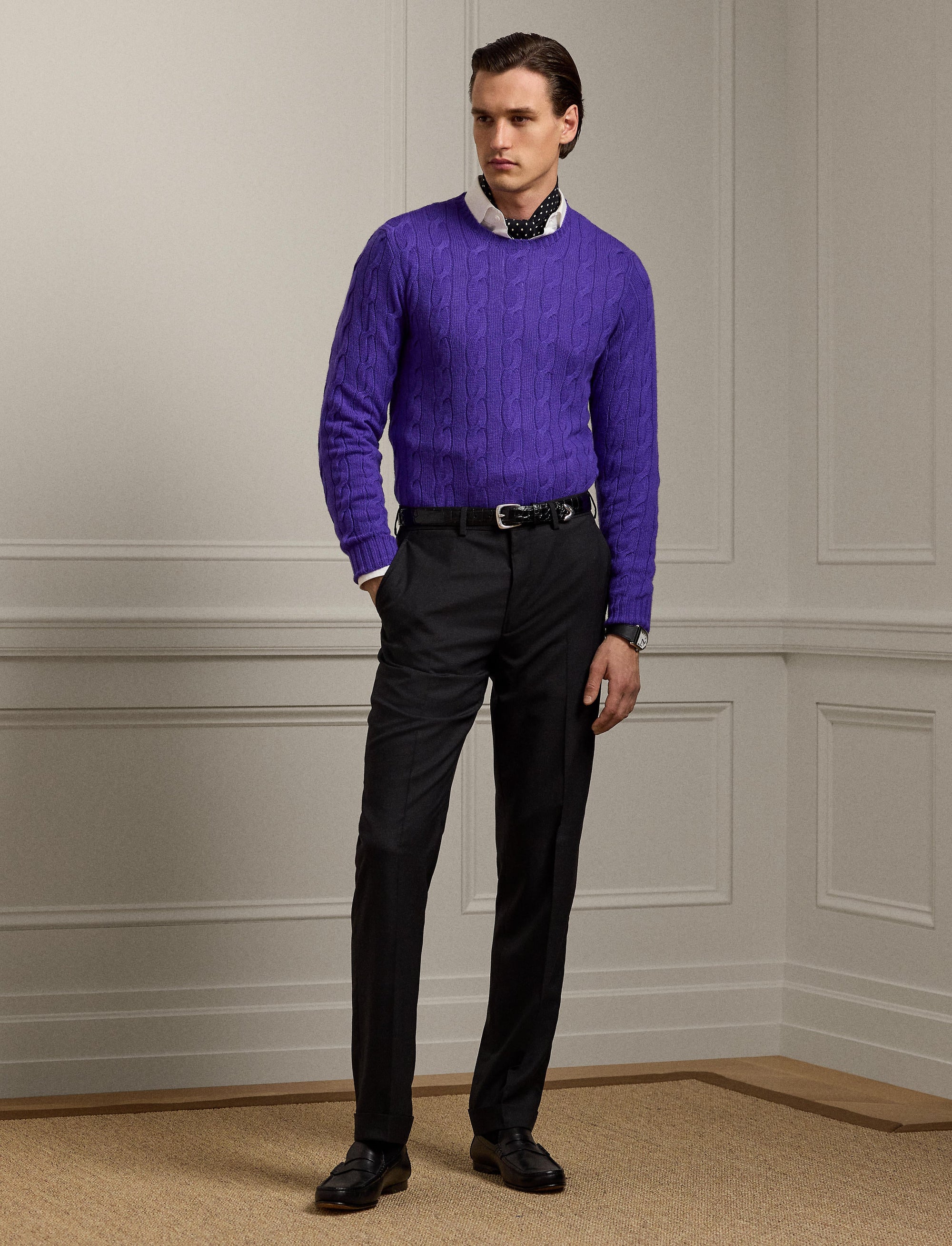 Gregory trousers in wool twill - Charcoal