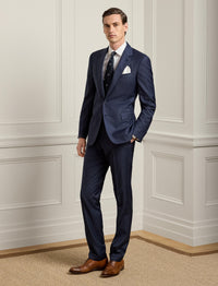 Costume Gregory peau de requin en laine - Navy