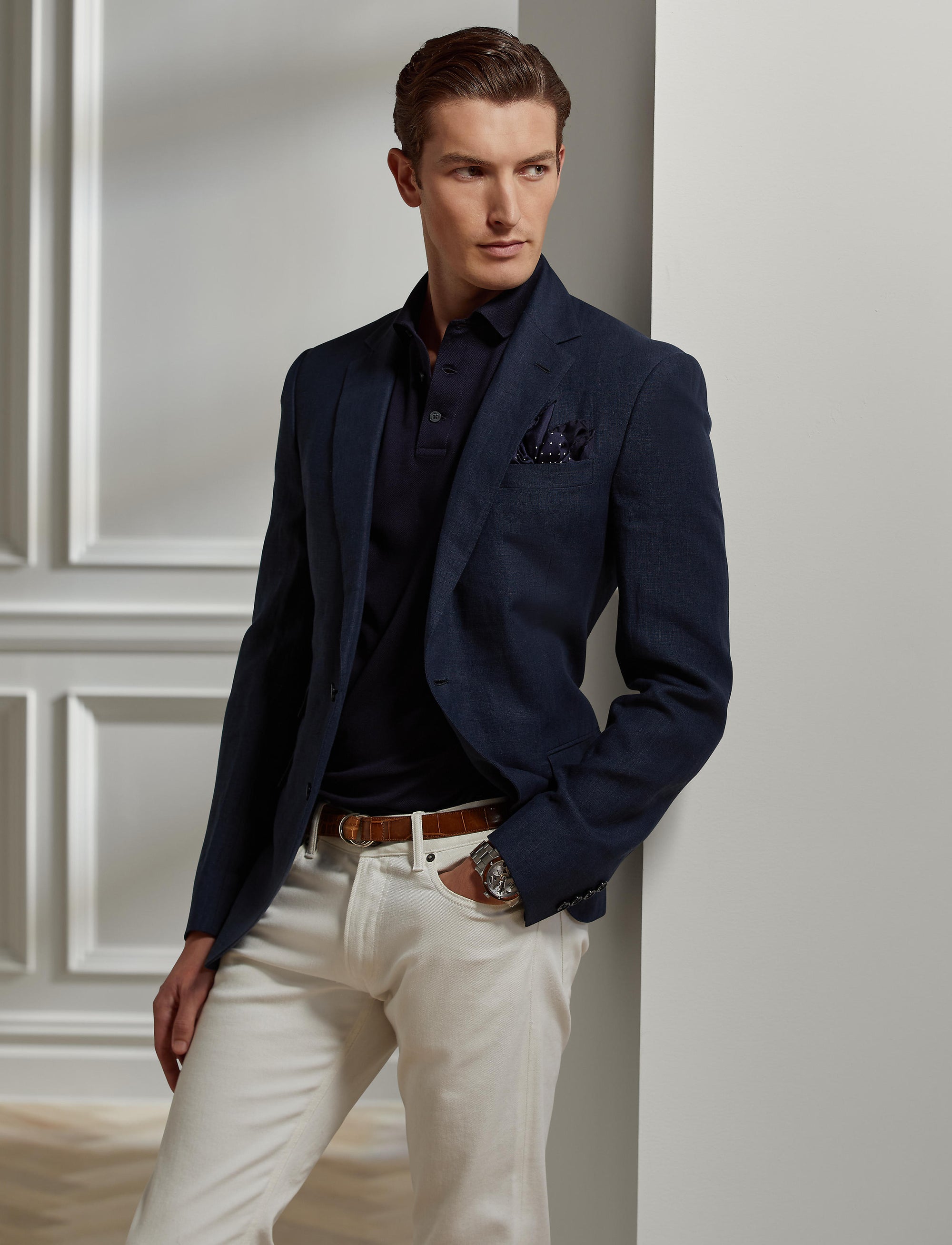 Blazer Gregory en lin - Dark Navy