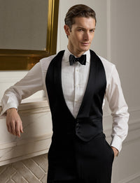 Gilet en satin de soie - Black