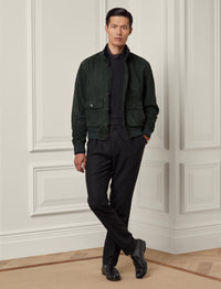 Gregory wool flannel trousers - Charcoal