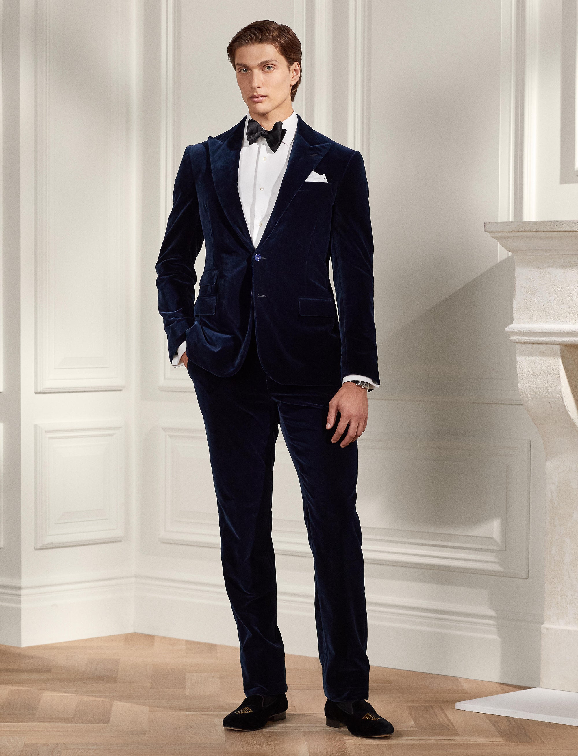 Gregory velvet dress trousers - Sapphire Blue