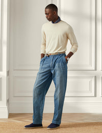 Pantalon à poches en lin - Indigo